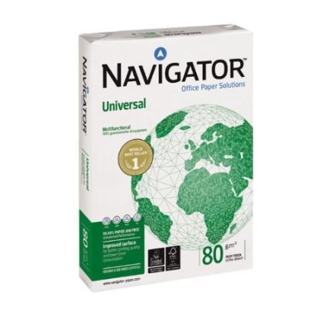 Papīrs NAVIGATOR UNIVERSAL A4 80g/m2, 500 loksnes/iepakojumā (100-00010)