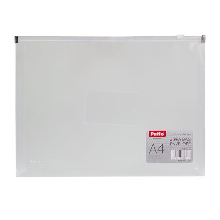 Dokumetu mape-aploksne PATIO ar rāvējslēdzēju, A4, caurspīdīga (150-03301)