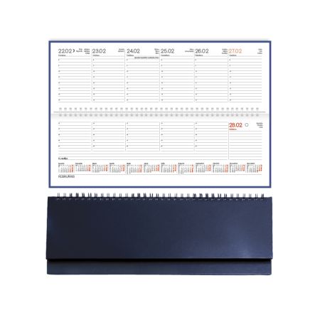Galda plānotājs 2027.gadam EKO Credo,nedēļa, 300x100 mm, balacron, zils (100-02033)