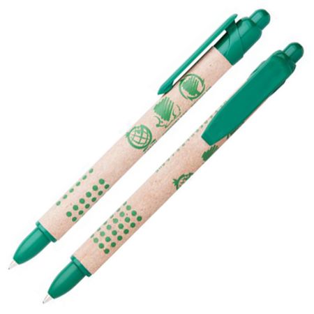 Lodīšu pildspalva ICO GREEN Paperpen, kartona korpuss, zila tinte (200-06276)