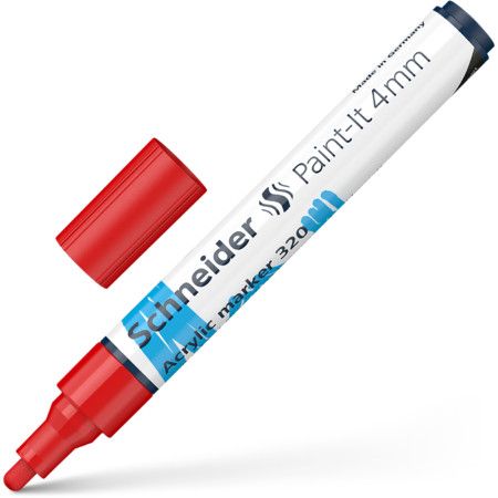 Akrila marķieris SCHNEIDER Paint-it 320, 4mm, sarkans (200-14308)