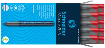 Noturīgais marķieris SCHNEIDER kodoskopa plēvēm OHP Maxx 220S, 0.4mm, sarkans (200-01505)