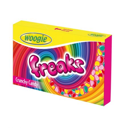 Cukura dražejas ar augļu garšu WOOGIE Freaks, 150g (450-17056)