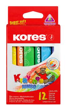 Vaska krītiņi KORES JUMBO, 12 gb (200-07802)