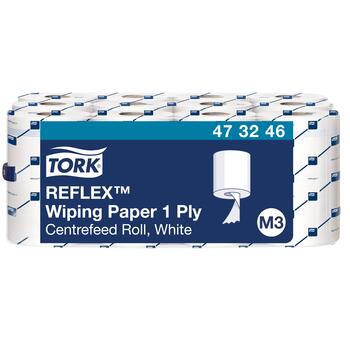 Papīra dvieļi TORK Advanced Reflex Mini M3, 1.sl., 343 lapiņas rullī, 19.8 x 35 cm, 120 m/rullī, baltā krāsā (400-03707)