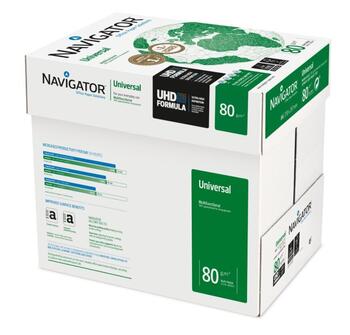 Papīrs NAVIGATOR UNIVERSAL A4 80g/m2, 500 loksnes/iepakojumā (100-00010)