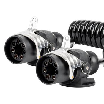 Piekabes kontaktligzdu pagarinātājs TIR 2x 7 PIN typ EBS 5m 24V AMIO-04383 (04383)