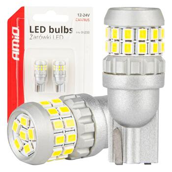 CANBUS LED bulbs T10 W5W 30SMD 2016 White 12V/24V AMIO-04233 (04233)