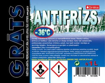 Antifrīzs zaļš -36C° 1L GRATS (AZ1L)
