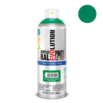 Ūdens bāzes akrila aerosola krāsa zaļa RAL 6029 PintyPlus Evolution 400ml (842)