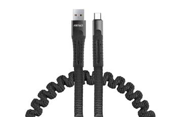 USB to micro USB spring cable 1.2m AMiO UC-12 (02529)