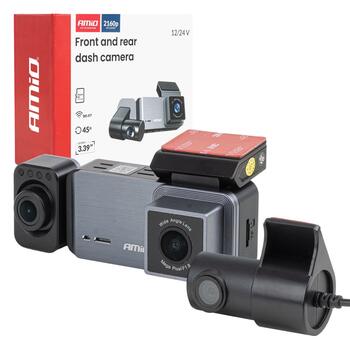 Videoreģistrators Dash Cam 4K + 1K + 2K WLAN WIFI UHD 512 GB AMIO-04802 (04802)