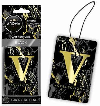 Auto gaisa atsvaidzinātājs AROMA CEL. V-COLLECTION Black (A83550)
