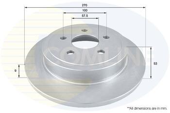 Bremžu disks COMLINE, 2308V, CHRYSLER, DODGE, (2308)