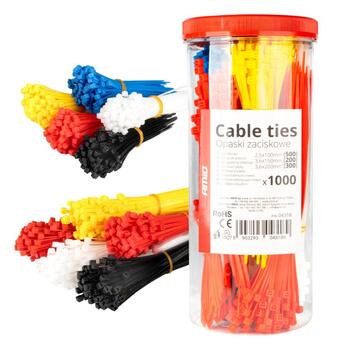 Plastmeasa savilcēji, dažādi izmēri 1000 pcs. AMIO-04318 (04318)