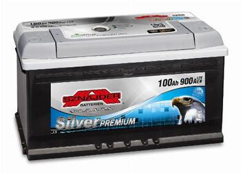 Auto akumulators 12 V / 100 AH / 900 A EN SZNAJDER SILVER PREMIUM. (+) atrodas labajā pusē (SZS100R)