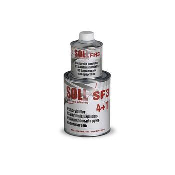 SOLL Akrila pildvielu gruntskrāsa ar cietinātāju HS 4+1 SF3, krāsa balta 1,25l (SF3 W1)