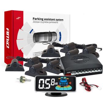 Parkošanās sistēma ar sensoru LED-GRAF 3D 8 sensor black TRUCK 19mm (03195)