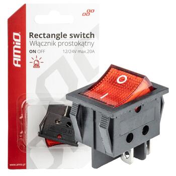 Slēdzis 12V/230V (with red light) BU02 (03613)