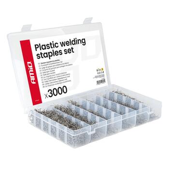 Plastmasas metināšanas skavas komplekts 3000 pcs. AMIO-04743 (04743)