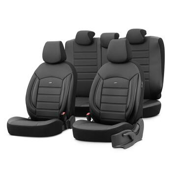 Auto sēdekļu pārvalku komplekts āda OTOM INSPIRE 3501 BLACK ECO-LEATHER 3-ZIP (OT85511m)