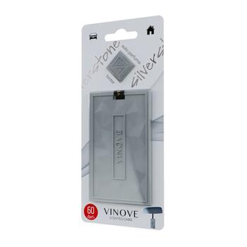Auto gaisa atsvaidzinātājs VINOVE SCENTED CARD SILVERSTONE (V11290/V18-01)