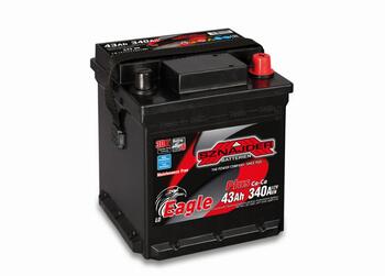 Auto akumulators 12 V / 43 AH / 340 A EN SZNAJDER EAGLE CALCIUM PLUS. (+) atrodas labajā pusē (SZE43R)