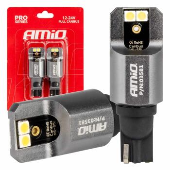 LED CANBUS PRO series T15 W16W 4x3030 SMD White 12/24V FULL CANBUS AMIO-03581 (03581)