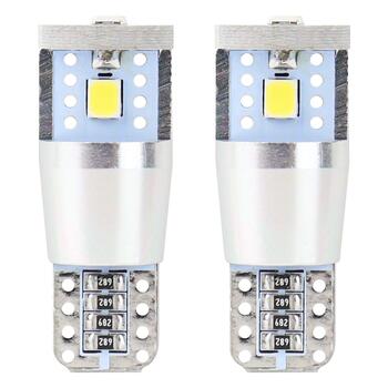 LED CANBUS spuldze 3SMD 2835 T10e (W5W) ALU White 12V/24V (01637)