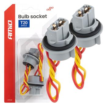 Spuldzes ligzda T20 LED 12V W21W WY21W W3x16d 7440 T20 2szt. AMIO-04833 (04833)