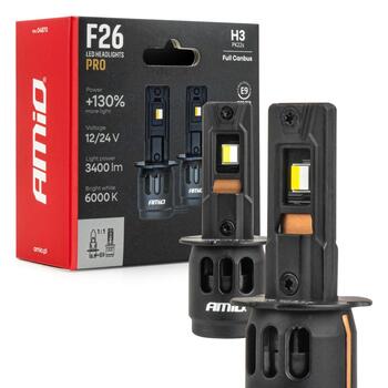 LED Headlights Series F26 PRO LumiTec LIMITED +130% DUO FULL CANBUS H3 12V 24V AMIO-04870 (04870)