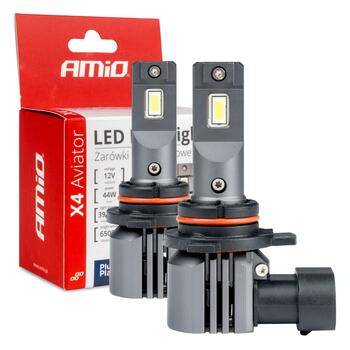 LED Headlights X4-series AVIATOR HIR2 9012 6500K max 44W AMIO-03768 (03768)