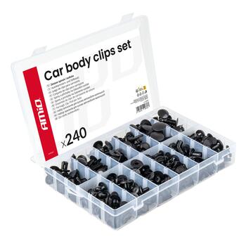 Auto virsbūves un remonta plastmasas skavas 240 pcs. AMIO-04737 (04737)