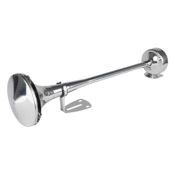 Zvanu fanfāras skaņas signāls hroms 520mm 12V 24V HighTone AMIO-04077 (04077)