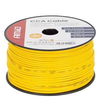 CCA skaļruņu kabelis CCA 1x0.75mm2 100m 3.75A 12/230V AMIO-04447 (04447)