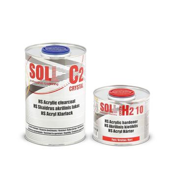 SOLL C2 HS Divkomponentu akrila laka ar cietinātaju H2 10 1,5 l (C2 1G)