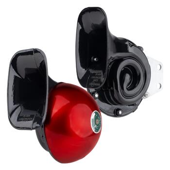 Skaņas signāla komplekts 2 gab. sarkans 125mm 12V AMIO-04075 (04075)