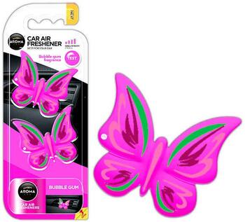 Auto gaisa atsvaidzinātājs AROMA FANCY SHAPES BUTTERFLY Bubble Gum (A83533)
