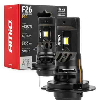 LED Headlights Serie F26 PRO LumiTec LIMITED +130% DUO FULL CANBUS H7 H18 12V 24V AMIO-04872 (04872)