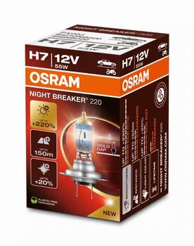 OSRAM SPULDZE H7 55W 12V +220% PX26D (OS-64210NB220)