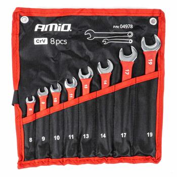Atslēgu komplekts CRV 8-19mm 8 pcs. AMIO-04978 (04978)