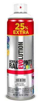 Akrila krāsa aerosolā balts matēts RAL 9010 Evolution PintyPlus 500ml (426)