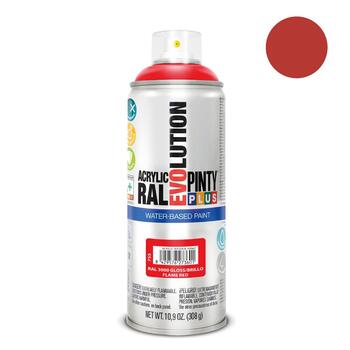 Ūdens bāzes akrila aerosola krāsa sarkana RAL 3000 PintyPlus Evolution 400ml (755)