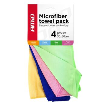 Mikrošķiedras lupatiņas 4gb 30x30cm Amio (01983m)