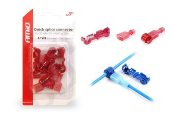T-veida ātrās savienošanas savienotājs 0,5-1mm2 10A 5gab blisteros (02343)