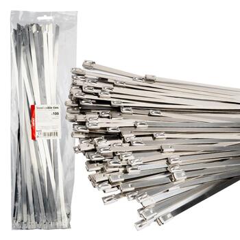 Nerūsējoša tērauda savilcēji 7.9x400mm 100 pcs. AMIO-04326 (04326)