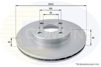 Bremžu disks COMLINE, 0151V, TOYOTA COROLLA (0151V)
