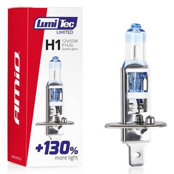 Halogen bulb H1 12V 55W LumiTec LIMITED +130% (02130)