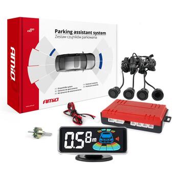 Parkošanās sistēma ar sensoru LED-GRAF 3D 4 sensor black