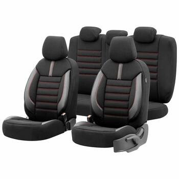 Auto sēdekļu pārvalku komplekts OTOM LIMITED 101 BLACK/RED 3-ZIP (OT74047m)